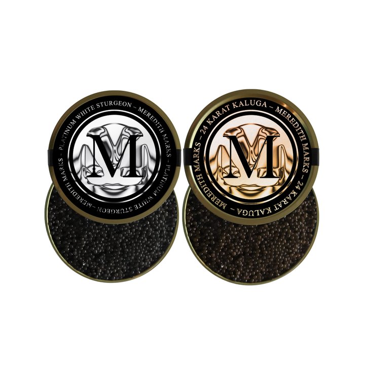 Platinum White Sturgeon & 24 Karat Kaluga Duo - Luxury Caviar Gift