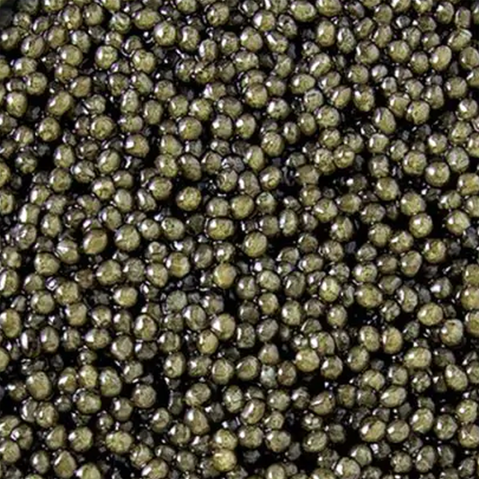 Close-up of Diamond Ossetra Caviar – Meredith Marks
