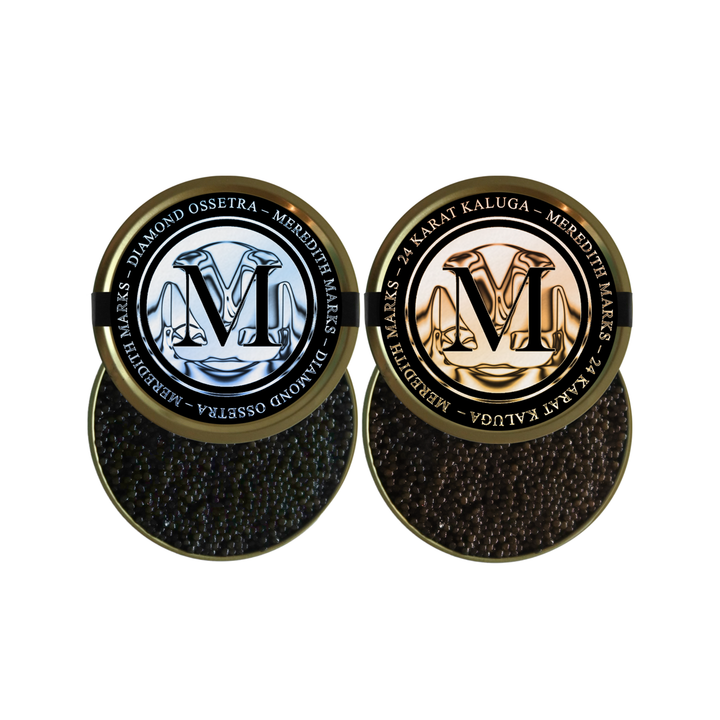 24 Karat Kaluga & Diamond Ossetra Duo - Luxury Caviar Gift
